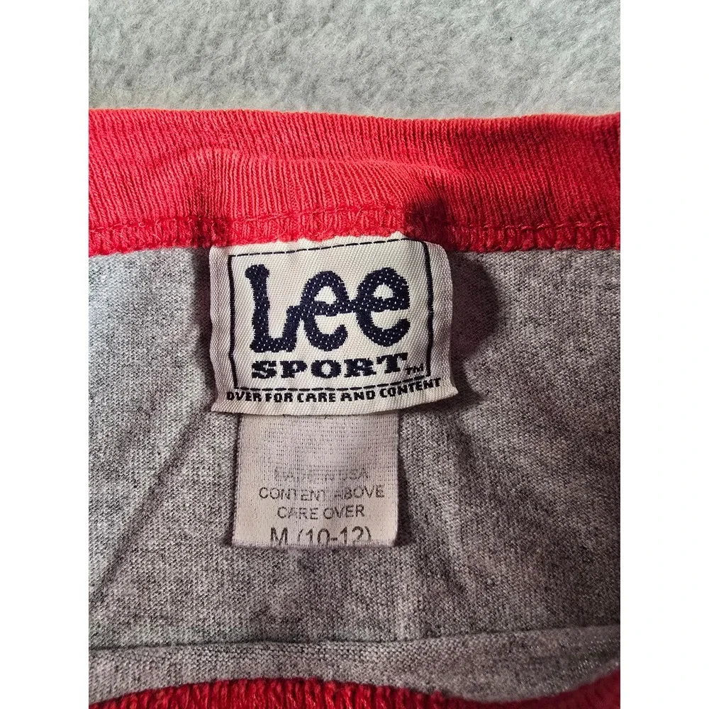 Vintage Lee Sport Nebraska Huskers Raglan‎ T Shirt Kids Youth Med Athletic